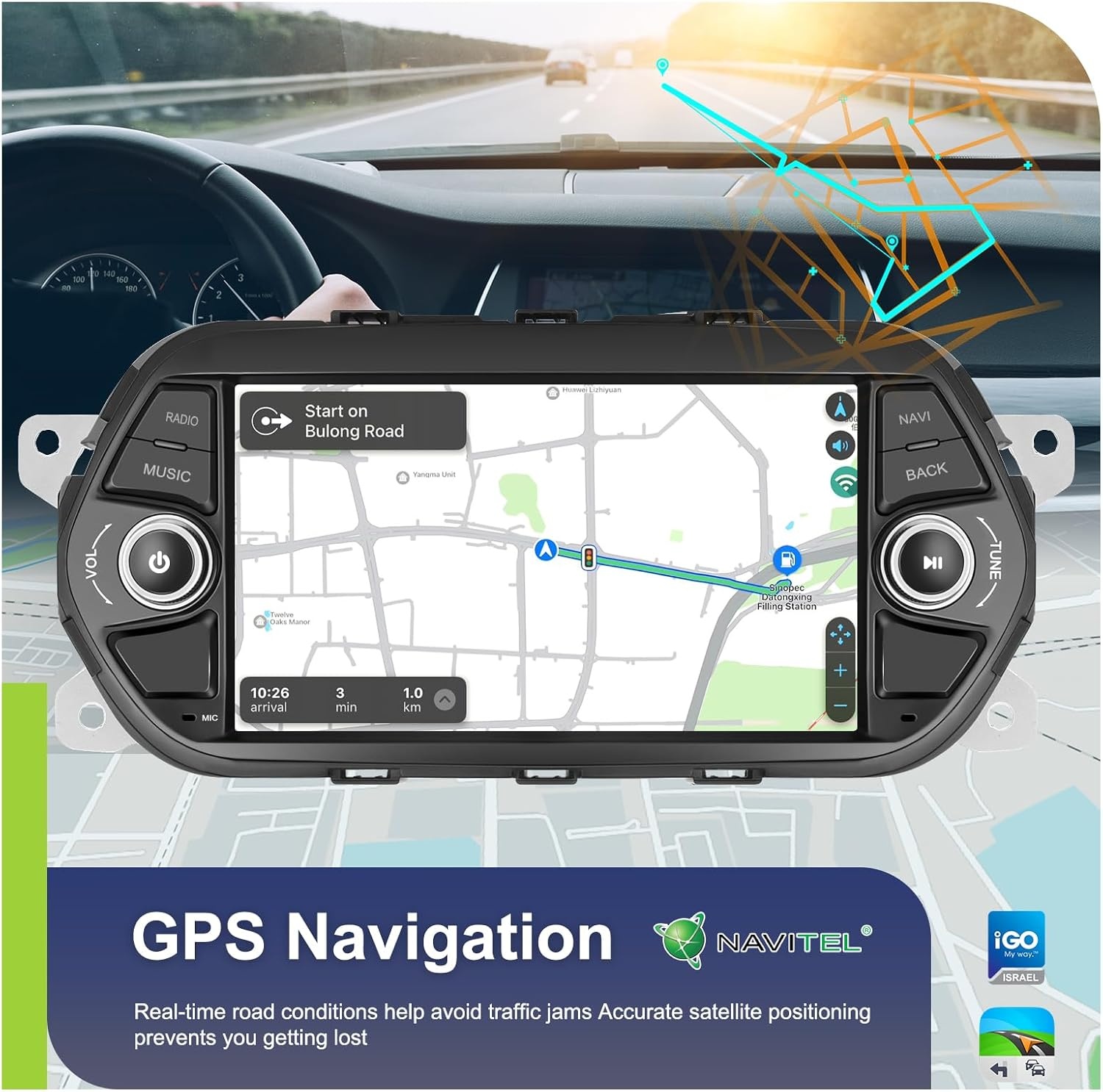Android Autoradio 4+64GB voor FIAT TIPO EGEA 2015-2017 met Wireless CarPlay, Android Auto en 7'' IPS Touch Screen