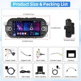 Android Autoradio 4+64GB voor FIAT TIPO EGEA 2015-2017 met Wireless CarPlay, Android Auto en 7'' IPS Touch Screen