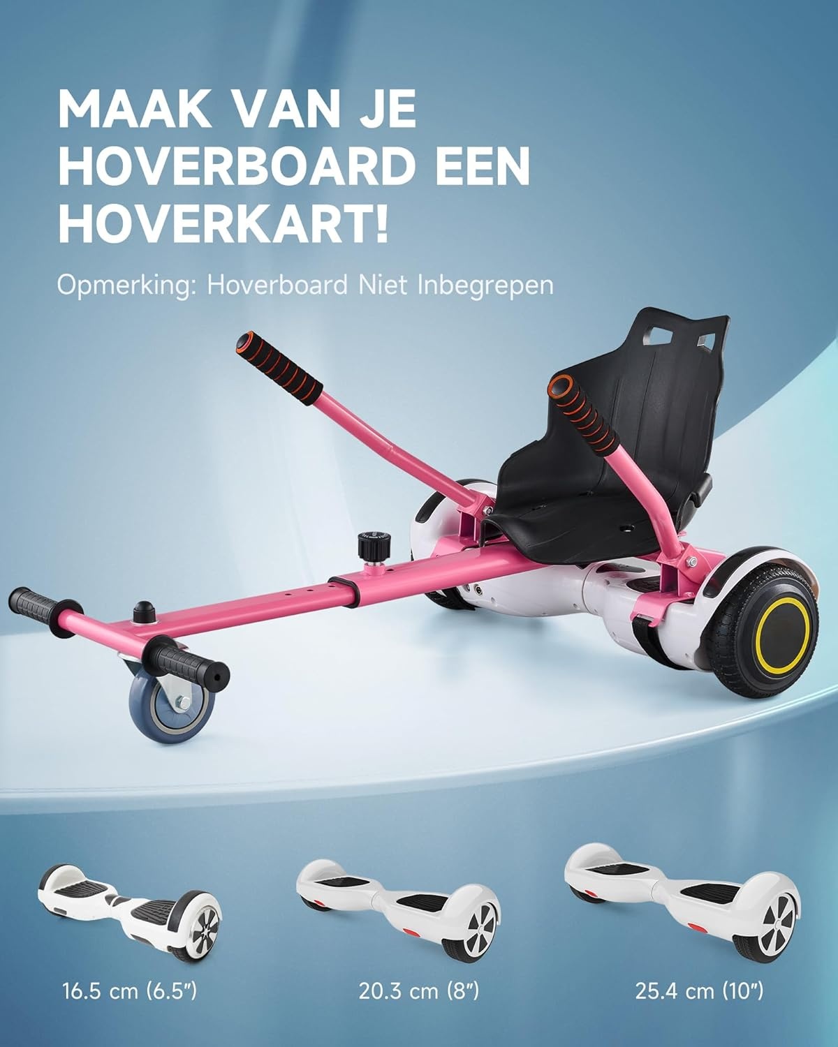 CO-Z Hoverkart Go Kart Zitje voor Elektrische Hoverboards (6.5, 8 en 10 inch) - Roze