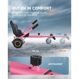 CO-Z Hoverkart Go Kart Zitje voor Elektrische Hoverboards (6.5, 8 en 10 inch) - Roze