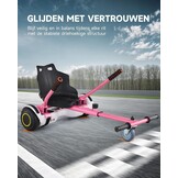 CO-Z Hoverkart Go Kart Zitje voor Elektrische Hoverboards (6.5, 8 en 10 inch) - Roze