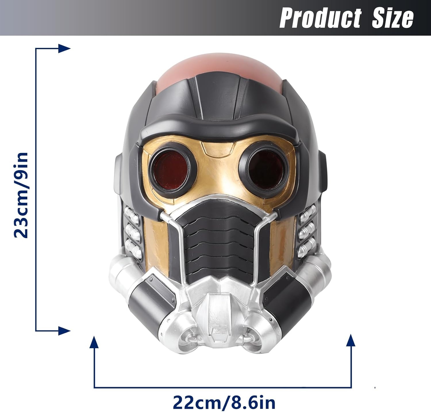 Star Lord Deluxe helm met volledig hoofd, Galaxy Guardians-helm, Halloween-kostuum, cosplay, party, rekwisieten voor volwassenen