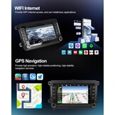 CAMECHO Android 13 autoradio voor VW Golf 5 Polo Skoda met Navi Bluetooth, 7 inch dubbel din autoradio touch display met Mirror Link FM/RDS WiFi SWC en USB