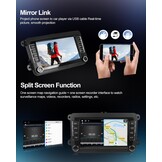 CAMECHO Android 13 autoradio voor VW Golf 5 Polo Skoda met Navi Bluetooth, 7 inch dubbel din autoradio touch display met Mirror Link FM/RDS WiFi SWC en USB