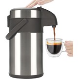 Koffiefles - 3L geïsoleerde pomp actie airpot - roestvrij staal vacuüm thermische drank dispenser BPA vrije koffie karaf
