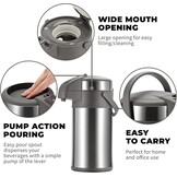 Koffiefles - 3L geïsoleerde pomp actie airpot - roestvrij staal vacuüm thermische drank dispenser BPA vrije koffie karaf