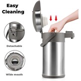 Koffiefles - 3L geïsoleerde pomp actie airpot - roestvrij staal vacuüm thermische drank dispenser BPA vrije koffie karaf