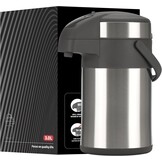 Koffiefles - 3L geïsoleerde pomp actie airpot - roestvrij staal vacuüm thermische drank dispenser BPA vrije koffie karaf