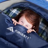 Forceatt Slaapzak voor 3 seizoenen, voor binnen en buiten, ultralicht, geschikt voor wandelen, kamperen en outdooractiviteiten, slaapzak voor volwassenen en jongeren