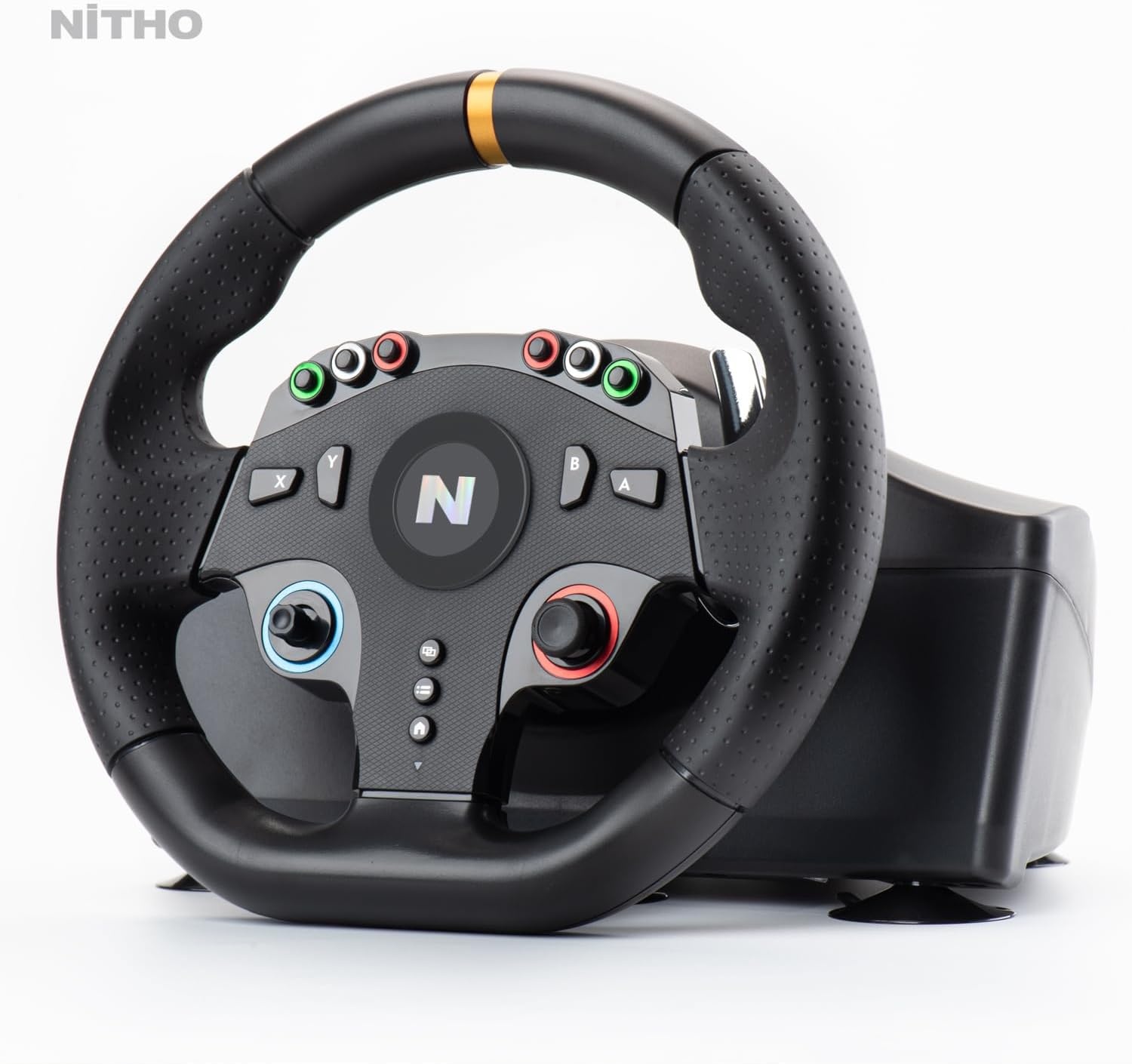 NiTHO Drive Pro One gaming-racestuur met aparte shifter en vloerpedalen, stuur voor PC, PS4, Xbox One, Xbox X/S, schakelaar, 270 graden Zero Dead Zone Driving Car Simulator