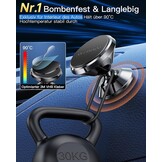 CASEKOO Magnetische Autohouder Telefoonhouder 360° Roteerbaar - Zwart