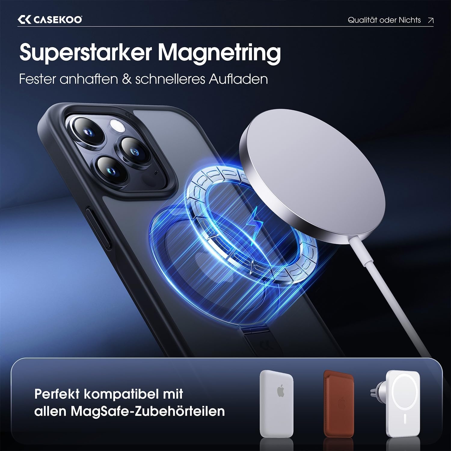 iPhone 15 Pro Hoesje: MagSafe, Standaard & Militaire Bescherming (73% Korting!)