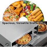 CROSSON Elektrische Pizzaoven voor Binnen - 1450W - Zilver