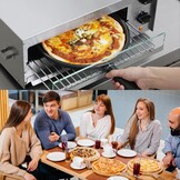 CROSSON Elektrische Pizzaoven voor Binnen - 1450W - Zilver