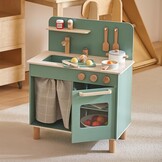 Giant Bean Kinderkeuken van Hout met Wasbak, Oven en Accessoires - Groen