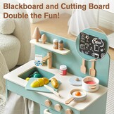 Giant Bean Kinderkeuken van Hout met Wasbak, Oven en Accessoires - Groen