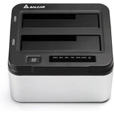 Salcar USB 3.0 Offline Klon docking station met 2 sleuven, geoptimaliseerd voor HDD/SSD harde schijf, 2,5 en 3,5 inch (SATA III, inclusief USB 3.0 kabel en 12V 3A voeding, ondersteunt 2 x 8 TB (zilver)