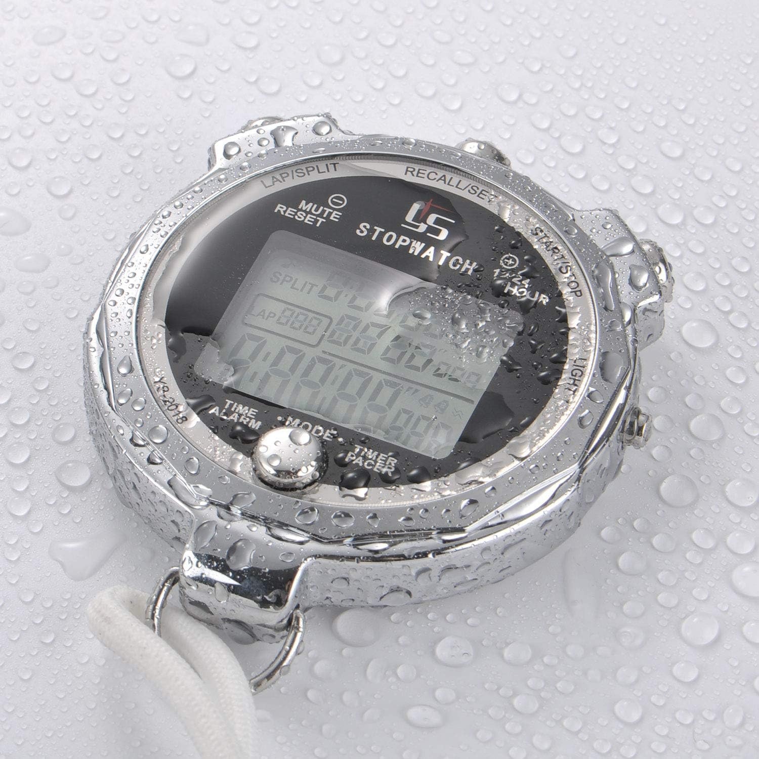 LAOPAO Stopwatch met 100 Geheugens, 1/1000 Sec. Nauwkeurigheid, Waterdicht en Mute Functie