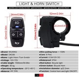 Set achterlichten en achterlichten voor elektrische fiets, 36 V, 48 V, 52 V, 60 V, met DK336 Light Horn Turning Switch E-Bike Light