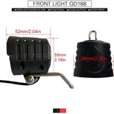 Set achterlichten en achterlichten voor elektrische fiets, 36 V, 48 V, 52 V, 60 V, met DK336 Light Horn Turning Switch E-Bike Light