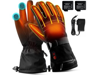 Verwarmde handschoenen voor mannen of vrouwen, 7,4 V, 3200 mAh, elektrische batterij, zelfverwarmende handschoenen voor wintersport