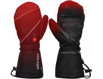 Verwarmde handschoenen, oplaadbare lithiumbatterij, 7,4 V, 2200 mAh, skiën, wanten, voor heren en dames, voor skiën, jagen, vissen, paardrijden, fietsen, kamperen, wandelen, motorrijden, handwarmer
