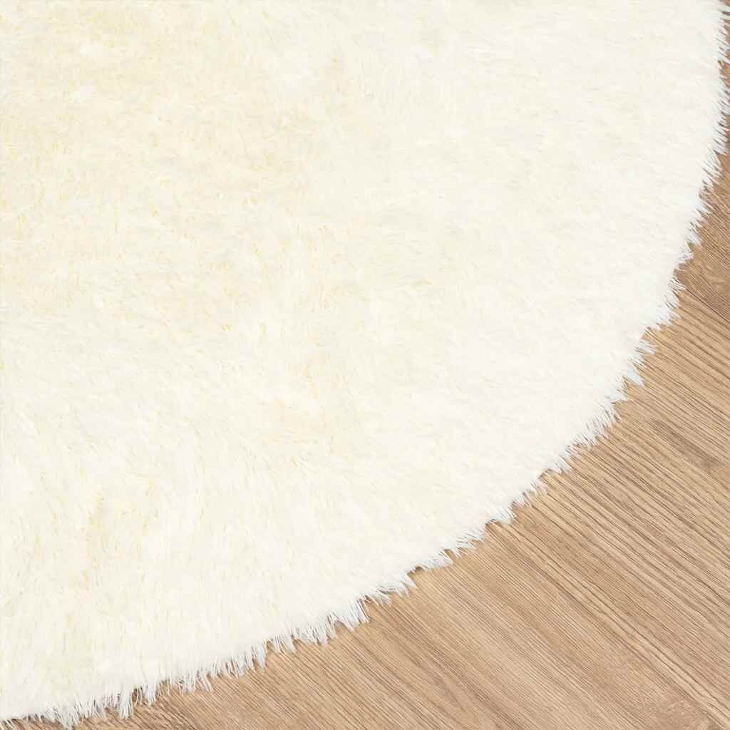 vidaXL Hoogpolig vloerkleed NAVARRA 300x200 cm polyester crèmekleurig