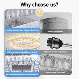 Kristallen kroonluchter LED plafondlamp mini moderne kristallen vierkante flush mount plafondlamp LED voor hal keuken foyer eetkamer, dia 9,8 inch, 18 W 6000 K