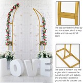 2 stuks gebogen bruiloftsboog, achtergrondstandaard, ballonnenboog voor ceremonie, verjaardag, feest, bruid, babyshower, metalen halve maan, bruiloftsboog, achtergrondboog, achtergrond met