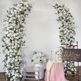 2 stuks gebogen bruiloftsboog, achtergrondstandaard, ballonnenboog voor ceremonie, verjaardag, feest, bruid, babyshower, metalen halve maan, bruiloftsboog, achtergrondboog, achtergrond met