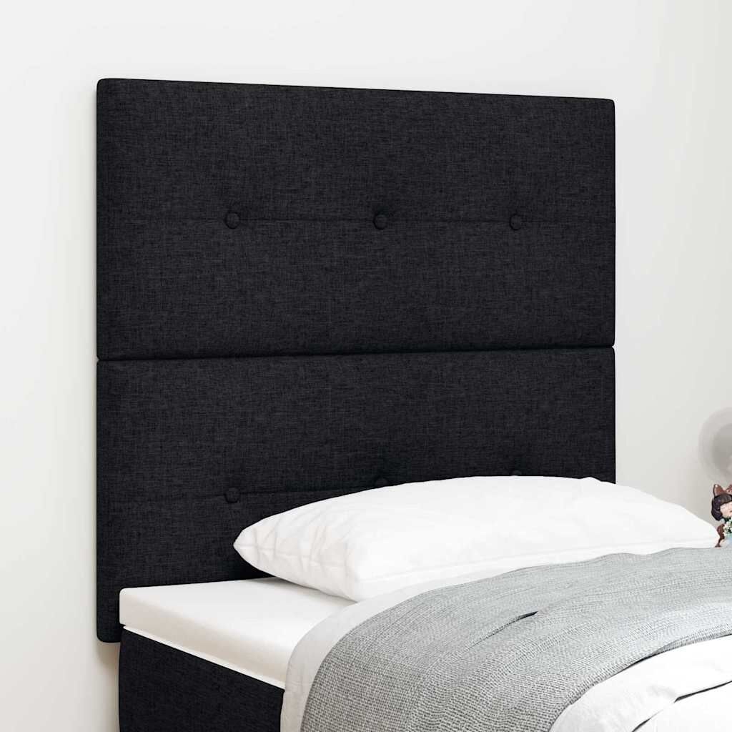 vidaXL Verstelbaar Hoofdbord - Zwart Corduroy 90 cm - 77% Korting