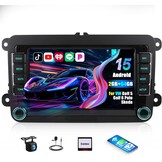 CAMECHO Android Radio met Navigatie voor VW Golf 6 Golf 5 T5 Skoda Seat Polo Caddy,7 Inch Scherm autoradio 2 DIN met Bluetooth FM RDS WIFI Mirror Link+Canbus