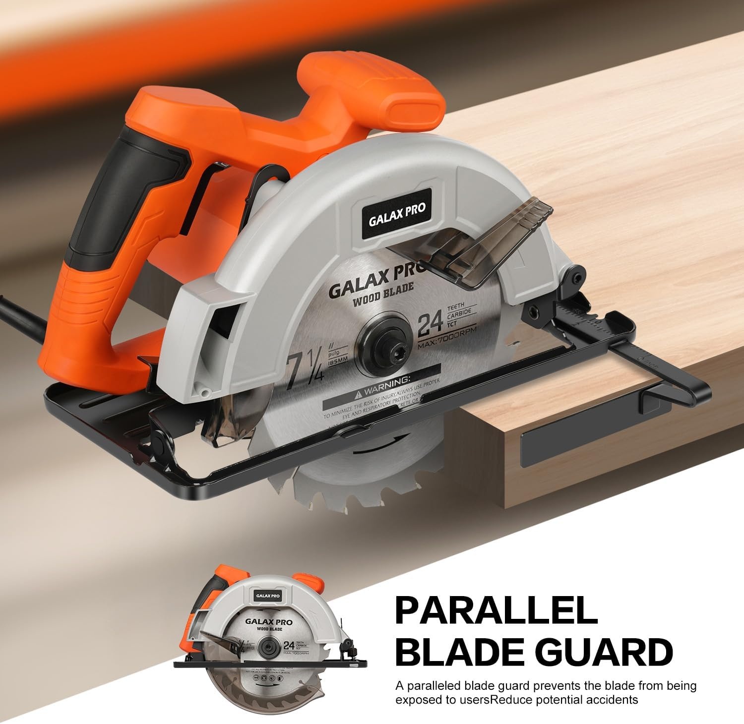 GALAX PRO 1400W cirkelzaag met 62mm zaagdiepte