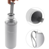 Ryaco Glazen Waterfles 550ml BPA-vrij, Lekvrij Borosilicaat Glas - Grijs