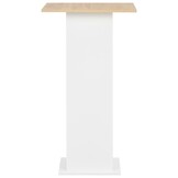 vidaXL Bartafel 60x60x110 cm wit en sonoma eikenkleurig