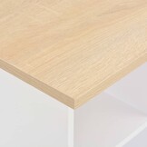 vidaXL Bartafel 60x60x110 cm wit en sonoma eikenkleurig