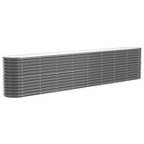 vidaXL Plantenbak 332x40x68 cm gepoedercoat staal antracietkleurig