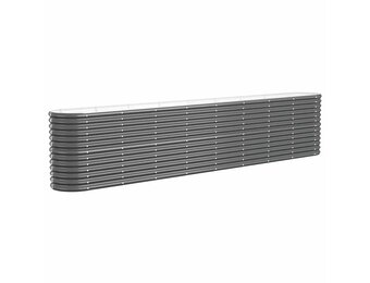 vidaXL Plantenbak 332x40x68 cm gepoedercoat staal antracietkleurig