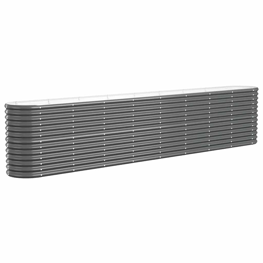 vidaXL Plantenbak 332x40x68 cm gepoedercoat staal antracietkleurig