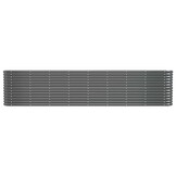 vidaXL Plantenbak 332x40x68 cm gepoedercoat staal antracietkleurig