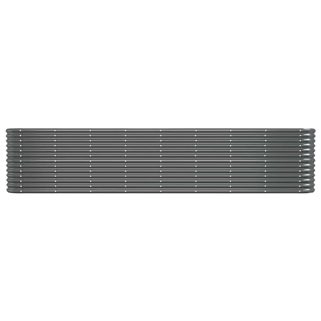 vidaXL Plantenbak 332x40x68 cm gepoedercoat staal antracietkleurig
