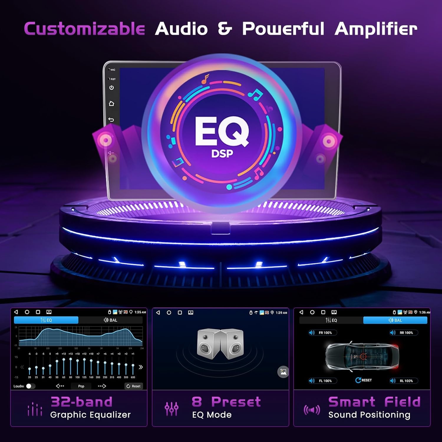 4+64G Android Autoradio voor BMW 5 E39 E53 M5 X5 1996-2007 met Wireless Carpaly&Android Auto, 9'' IPS Touch Screen Radio met Bluetooth 5.0/GPS/Achteruitrijcamera/FM/WiFi/SWC