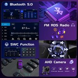 4+64G Android Autoradio voor BMW 5 E39 E53 M5 X5 1996-2007 met Wireless Carpaly&Android Auto, 9'' IPS Touch Screen Radio met Bluetooth 5.0/GPS/Achteruitrijcamera/FM/WiFi/SWC
