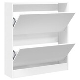 VidaXL Schoenenkast 80x21x87,5 cm Wit - 85% Korting!