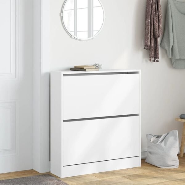 VidaXL Schoenenkast 80x21x87,5 cm Wit - 85% Korting!