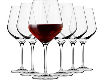 Krosno Grote Bourgogne-roudewijn­glazen | Set van 6 | 860 ml | Splendour-collectie | Perfect voor thuis, restaurants en feestjes | Vaatwasmachinebestendig | Loodvrij kristalglas