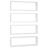vidaXL Wandschappen kubus 4 st 80x15x26,5 cm bewerkt hout wit