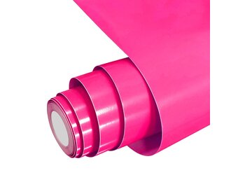 Permanent Vinyl Folie 30,5 cm x 5m - Plotterfolie Glanzend Neon Roze