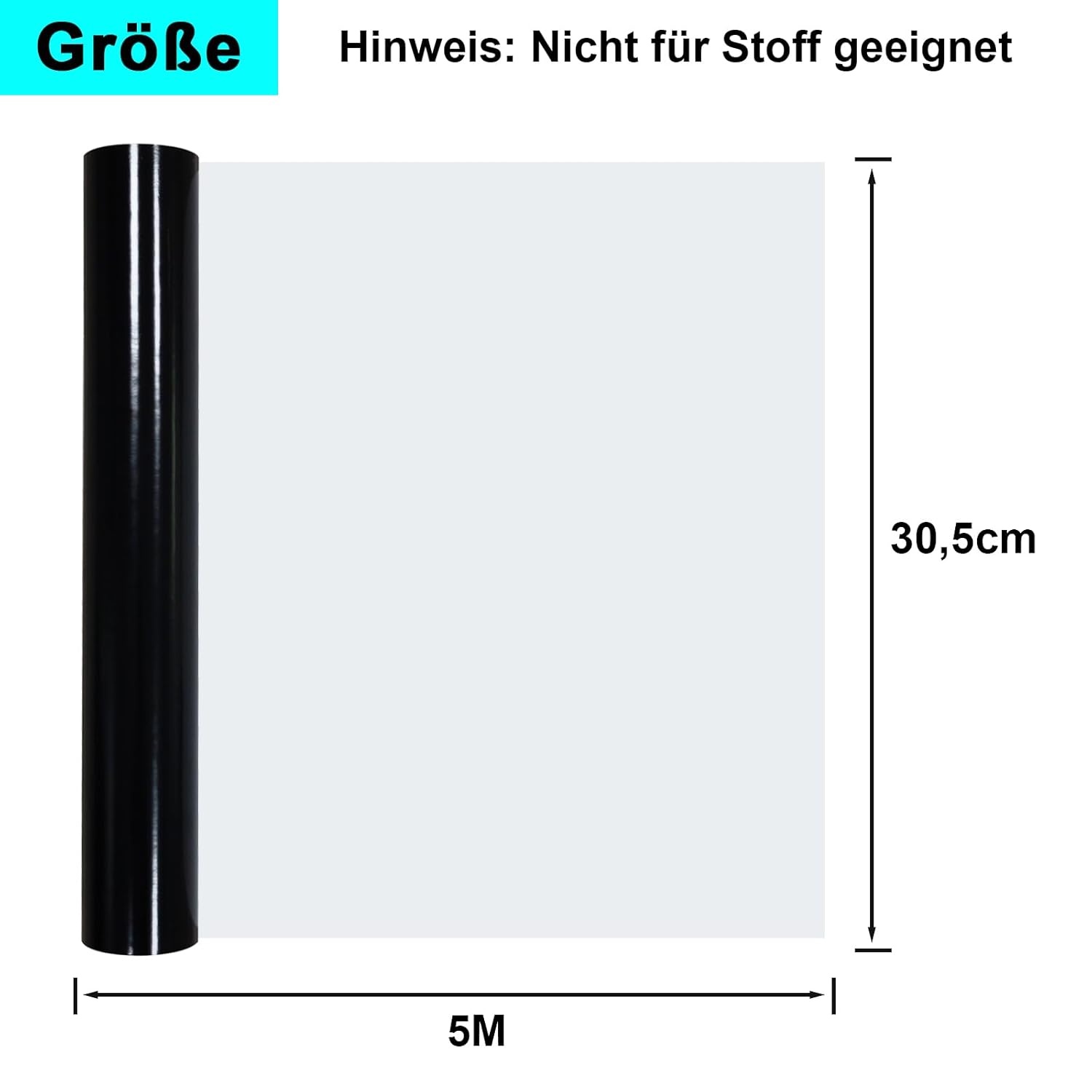 Permanent Vinyl Folie 30,5 cm x 5m - Plotterfolie Glanzend Neon Roze