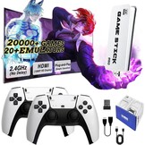 2025 Upgrade retro console gamesticks, gameconsole, 22.000+ klassieke games met 2 draadloze controllers, HDMI plug & play voor tv, cadeau voor volwassenen jongens (upgrade Pro)